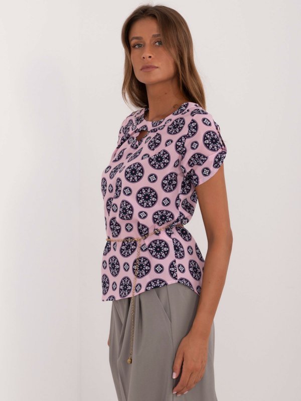 Bluzka-LK-BZ-505775.00-jasny różowy rozmiar - 44