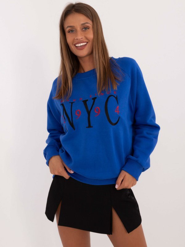 Bluza-EM-BL-857.88-kobaltowy rozmiar - ONE SIZE