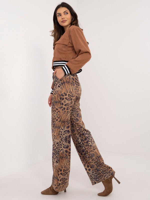 Spodnie-LK-SP-509798.67-camelowy rozmiar - 42