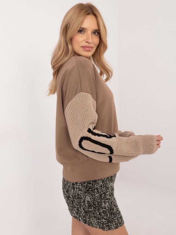 Bluza-MI-BL-M5975.26P-ciemny bezowy rozmiar - ONE SIZE