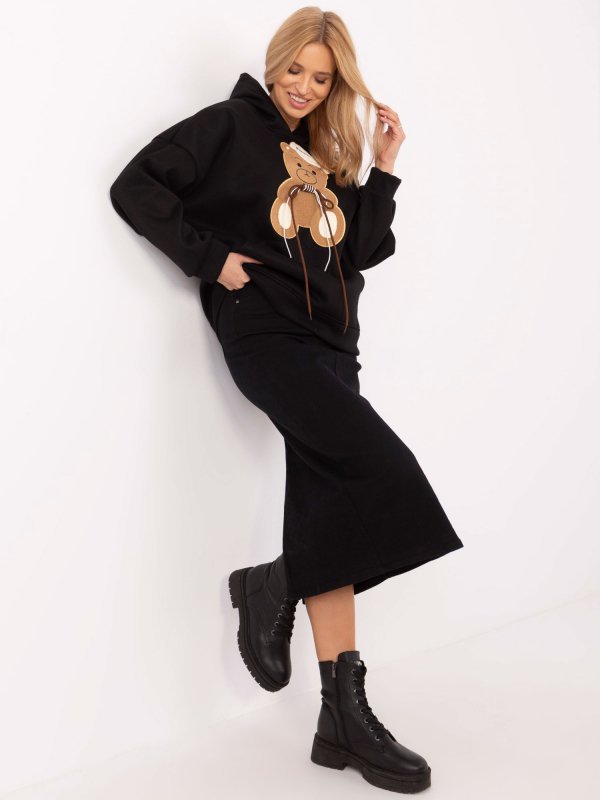 Bluza-DHJ-BL-A8695.65P-czarny rozmiar - ONE SIZE