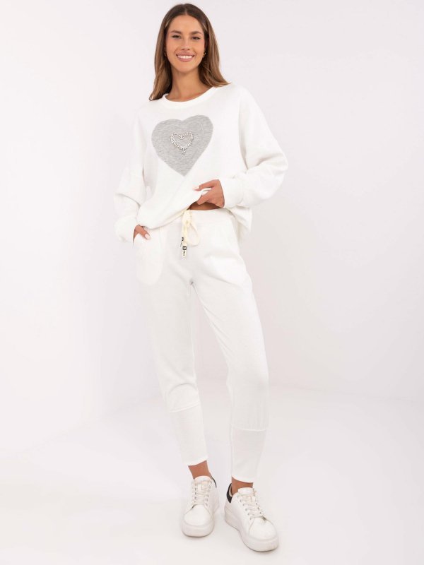 Spodnie-DHJ-SP-9283.83P-ecru rozmiar - ONE SIZE