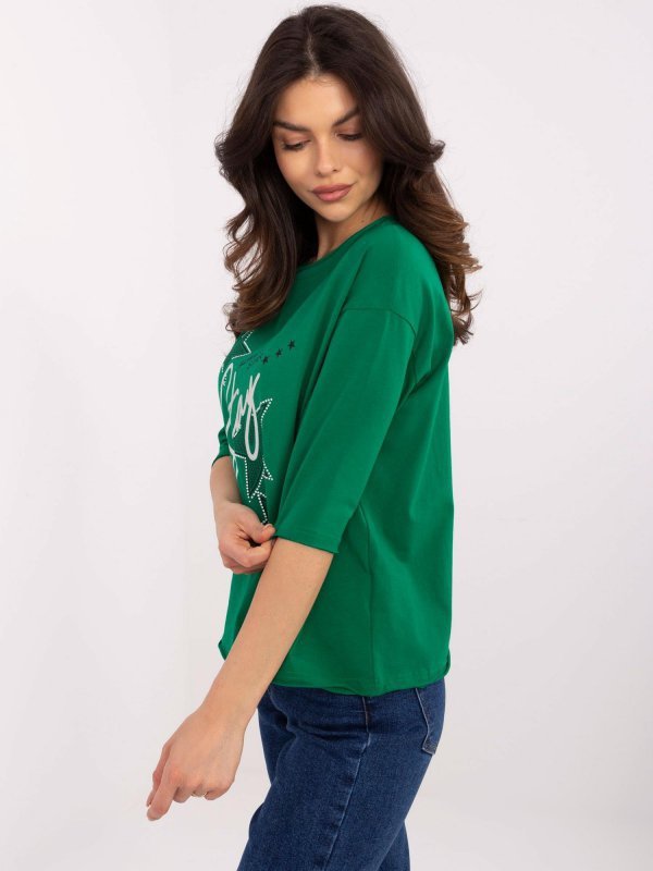 Bluzka-CLM-BZ-0016.84-zielony rozmiar - XL