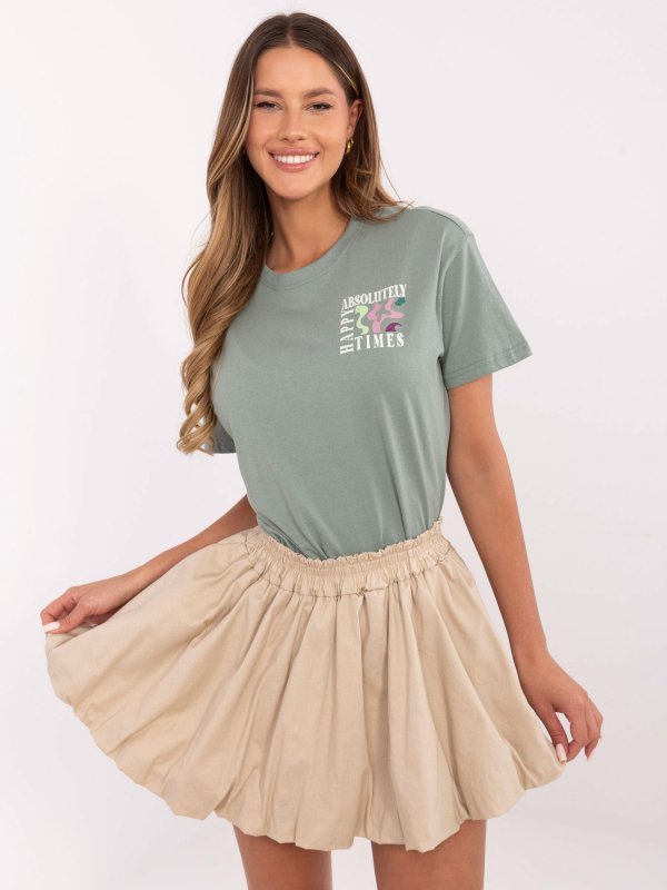 T-shirt-D12022AC02645G-pistacjowy rozmiar - XS