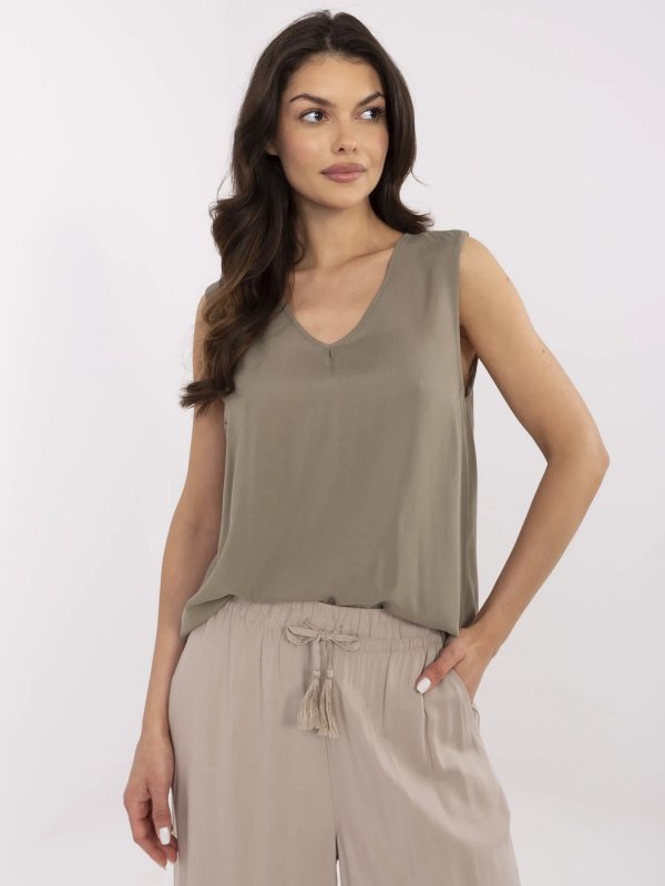 Bluzka-D73761M11218A-khaki rozmiar - XXL