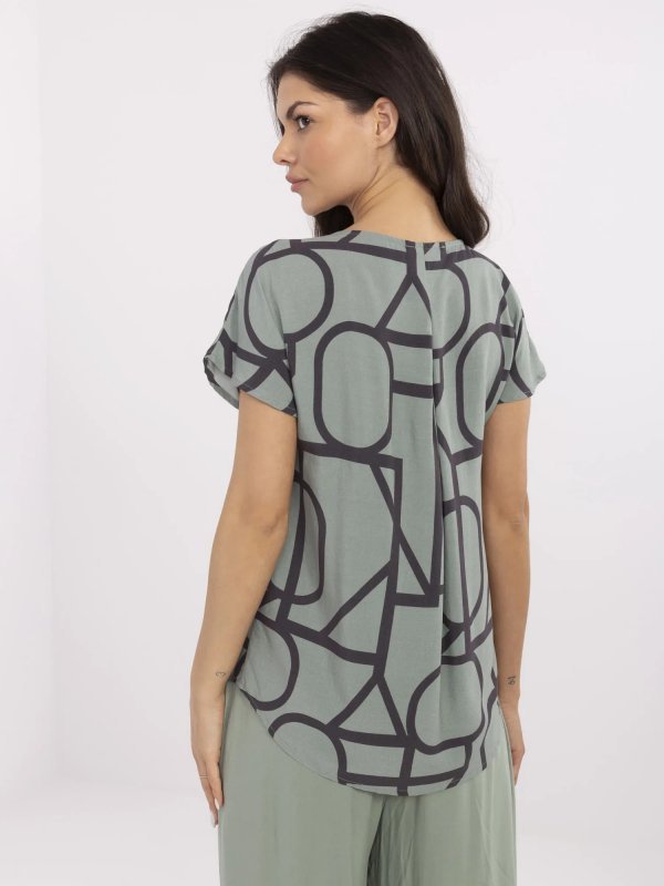 Bluzka-D73771M11171D-khaki rozmiar - M