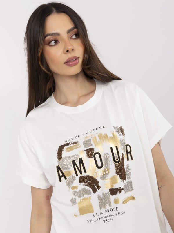 Bluzka-CLM-BZ-1701.81-ecru rozmiar - L/XL