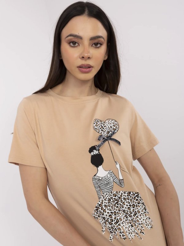 Bluzka-CLM-BZ-1702.89-camelowy rozmiar - M