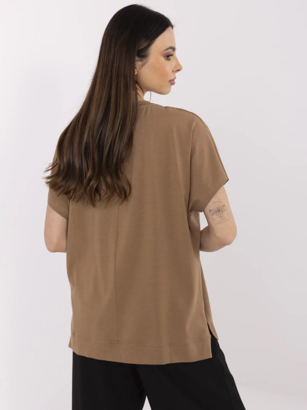 Bluzka-CLM-BZ-1701.81-jasny brązowy rozmiar - L/XL