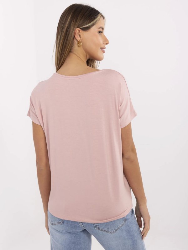 T-shirt-D12100M02737A-jasny różowy rozmiar - M