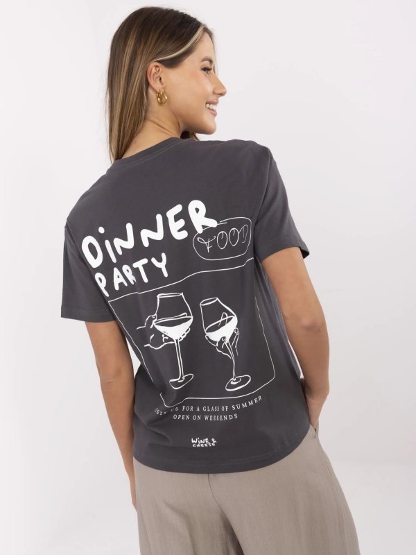 T-shirt-D12022M02738A-grafitowy rozmiar - XL