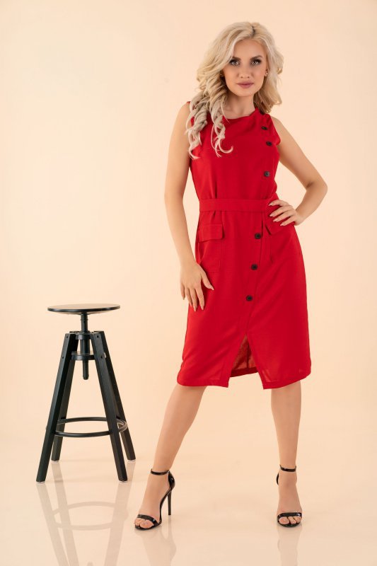 Sukienka Eqalisa Wine Red D55 rozmiar - S