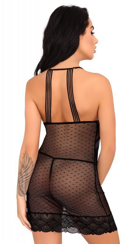 Zmysłowa Koszulka Damska Comiran Black LC 90572 XX Corall Black Czarny Collection LivCo Corsetti Fashion rozmiar - S/M