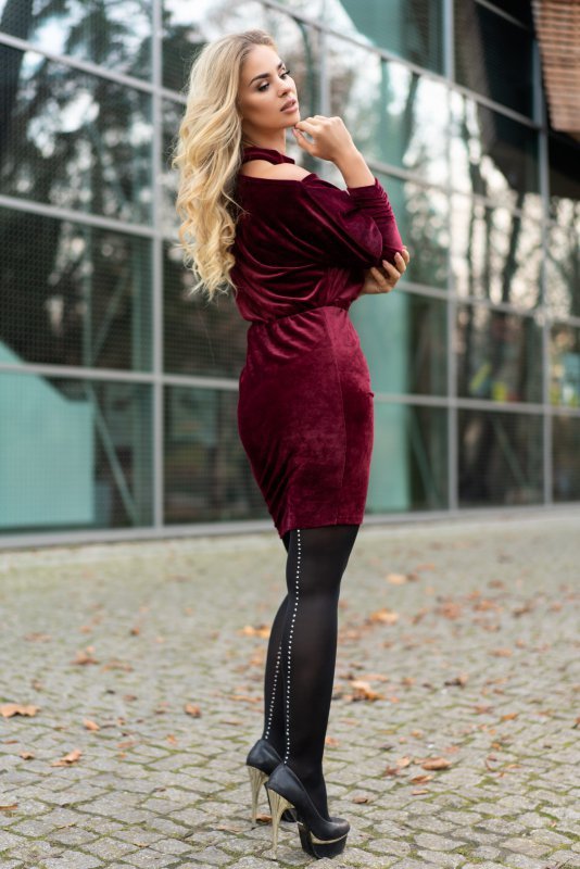 Sukienka Milona Maroon 0112 rozmiar - S