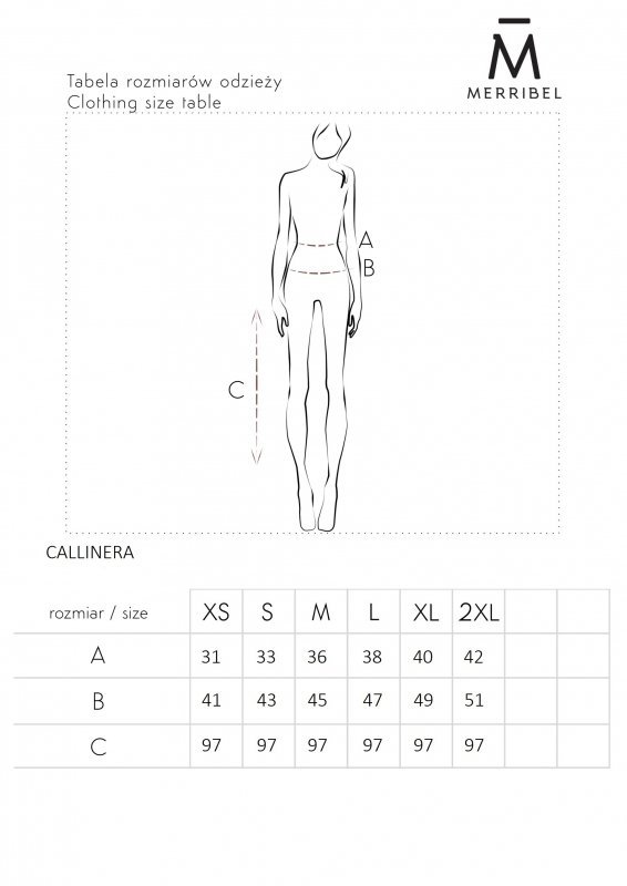 Merribel elastyczne jeansowe spodnie rurki Callinera Niebieskie/Blue rozmiar - XL