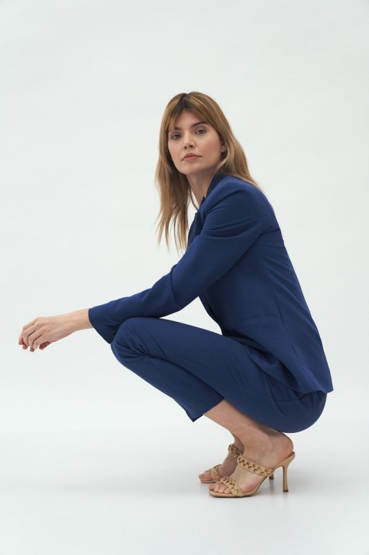 Spodnie Kobaltowe spodnie z zakładką SD59 Cobalt - Nife