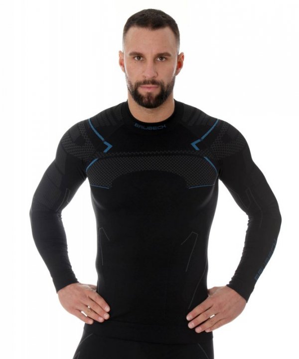 Brubeck Bluza Thermo LS13040A czarno-niebieska