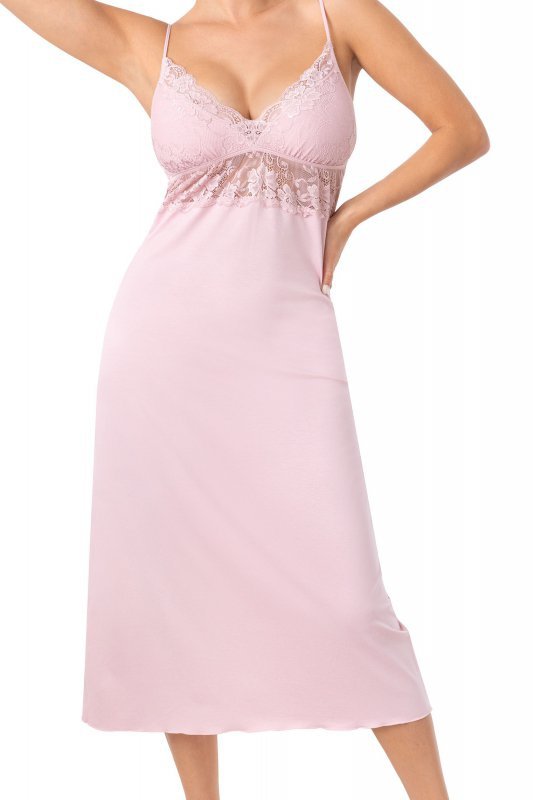 Donna Koszula nocna Jasmine long pudrowy róż