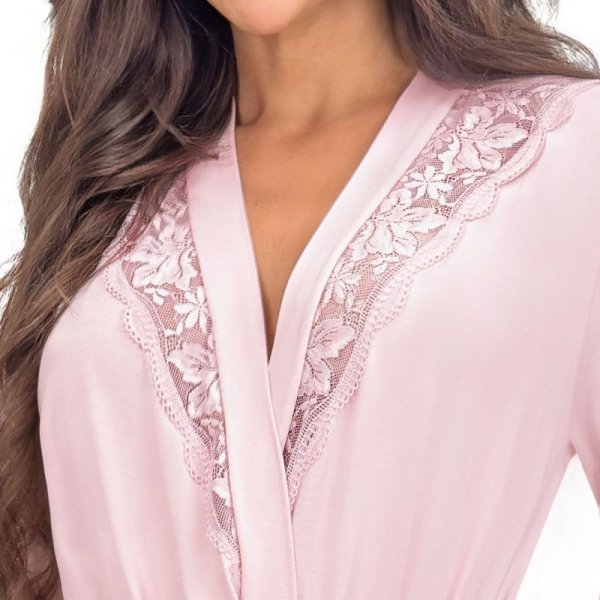 Donna Szlafrok damski Sonia pudrowy róż