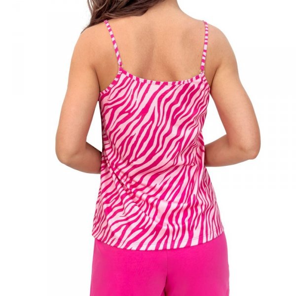Donna Piżama damska Zebra top fuksja