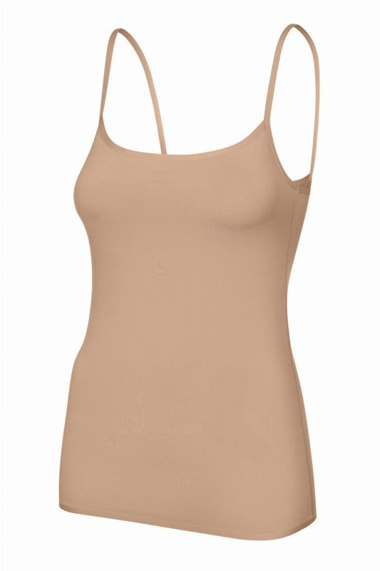 Julimex Koszulka Cami top Soft smooth ciemnobeżowa