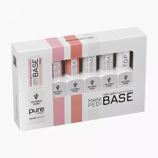 5PACK PURE VICTORIA VYNN MANI PEDI BASE + PURE CREAMY HYBRID Top