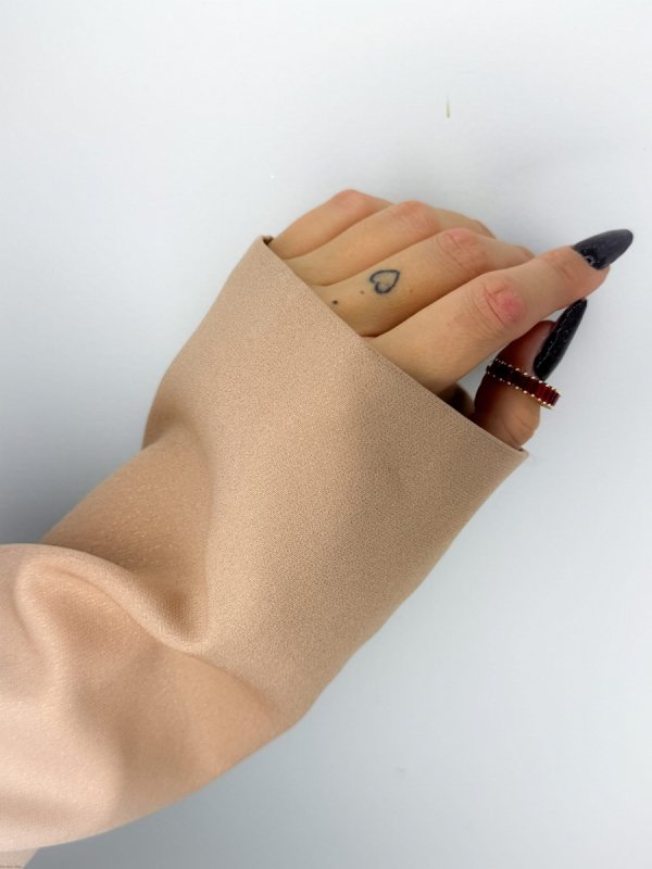 JACKENÄRMEL  BEIGE GLITZER