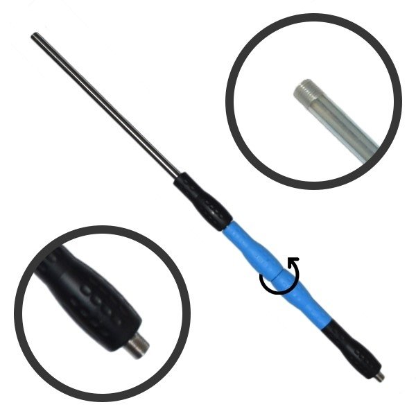 Lanca prosta Iso 88 - 1000 mm black- blue- black