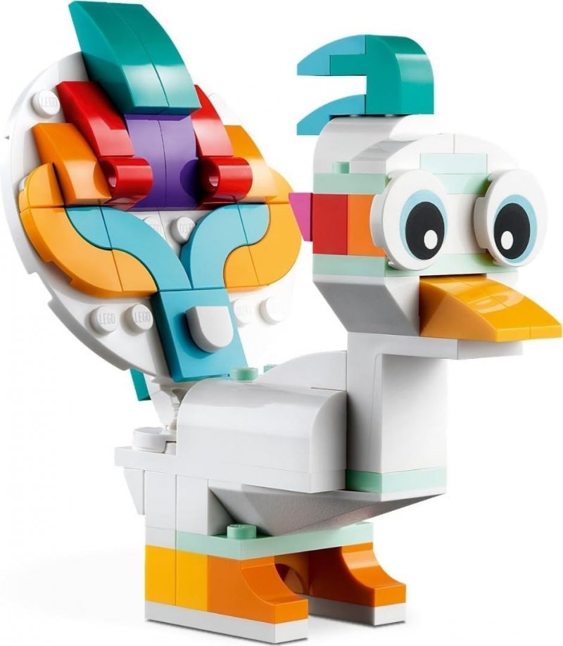  LEGO 31140 Creator 3 w 1 Magiczny jednorożec, Figurka Konika Morskiego i Pawia
