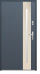 WIKĘD Drzwi Zewnętrzne EXPERT 64 mm grubości Wzór 26 Antracyt + OŚCIEŻNICA TERMO