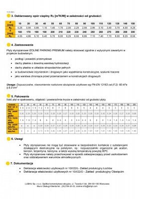 Lubau Styropian PARKING PREMIUM EPS 200 035 Paczka 