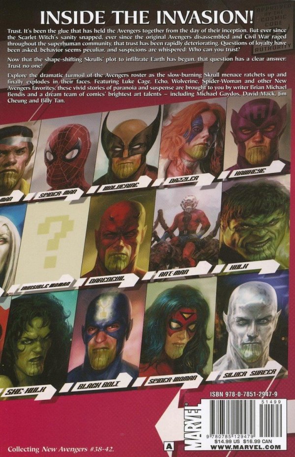NEW AVENGERS VOL 08 SECRET INVASION PART 1 TP [STANDARD] [9780785129479] **PROMOCJA TOMY**