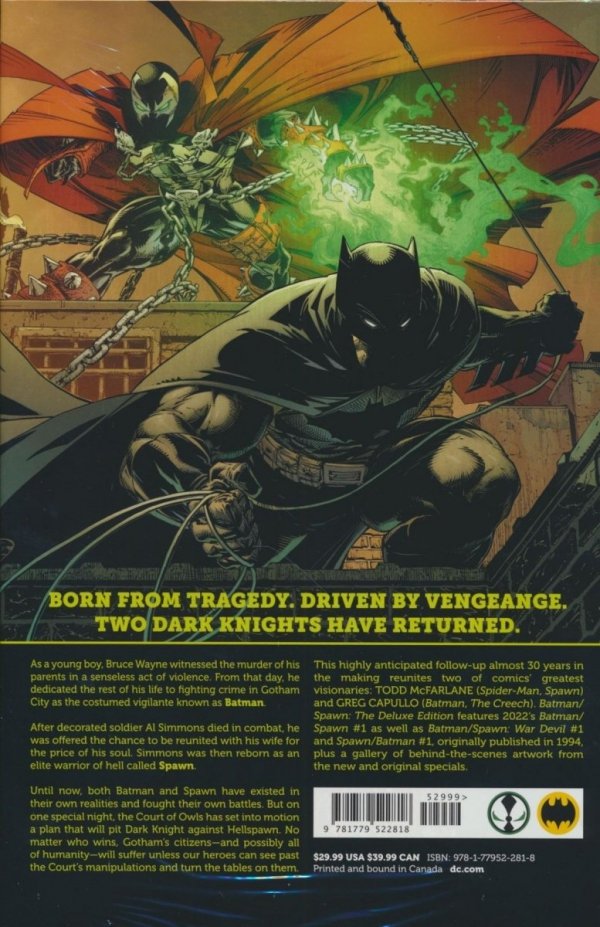 BATMAN SPAWN THE DELUXE EDITION HC [9781779522818] **promocja TOMY**