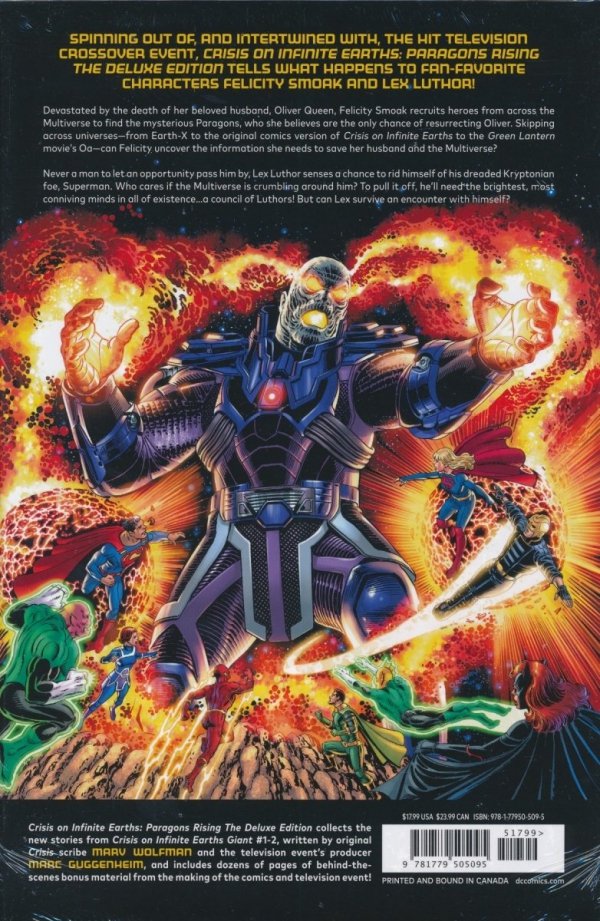 CRISIS ON INFINITE EARTHS PARAGONS RISING THE DELUXE EDITION HC [9781779505095] **promocja TOMY**