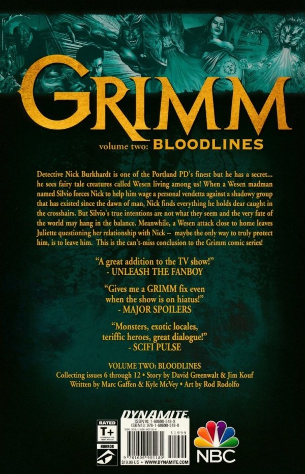 GRIMM VOL 02 BLOODLINES TP [9781606905180] **promocja TOMY**
