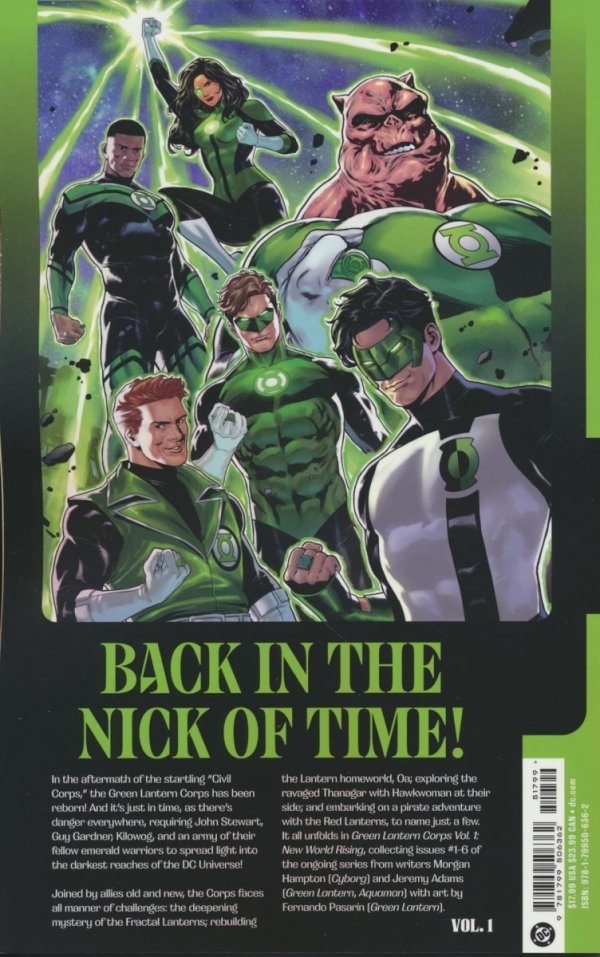 GREEN LANTERN CORPS VOL 01 NEW WORLD RISING TP [9781799506362]