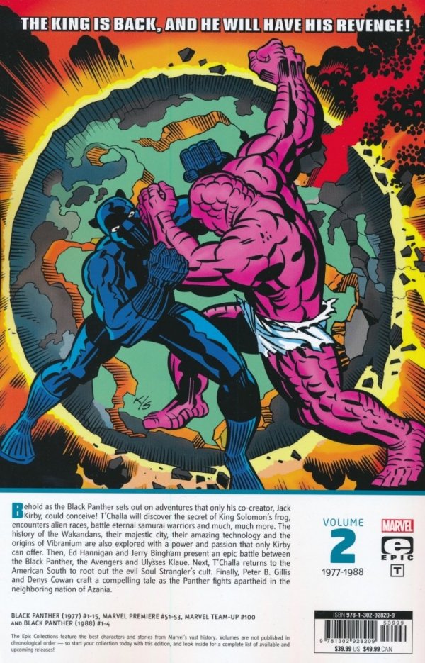 BLACK PANTHER EPIC COLLECTION REVENGE OF THE BLACK PANTHER TP [9781302928209] **promocja TOMY**