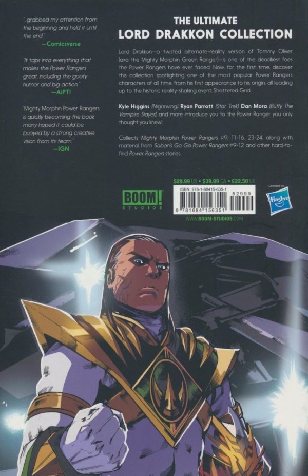 MIGHTY MORPHIN POWER RANGERS RISE OF DRAKKON TP [9781684156351]