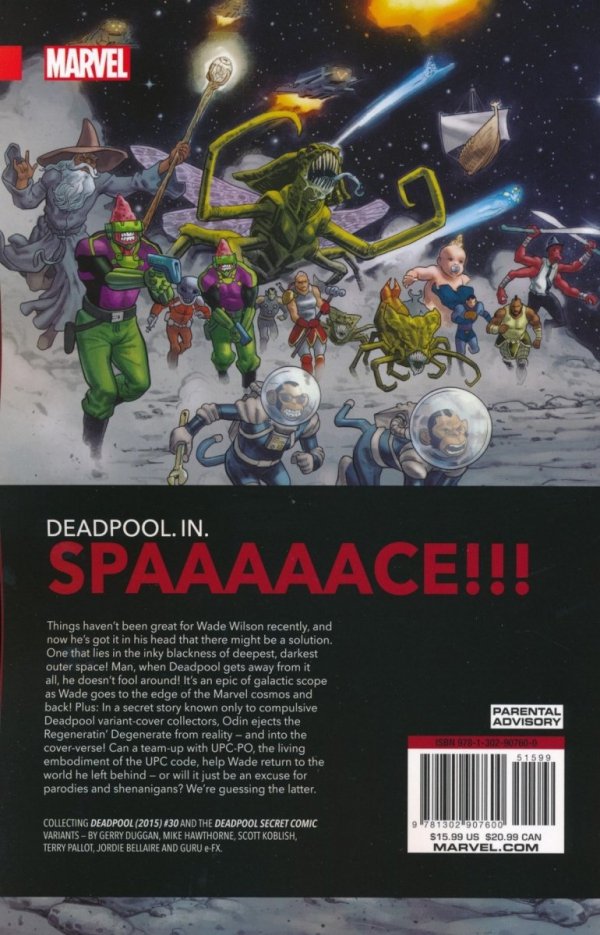 DEADPOOL WORLDS GREATEST VOL 09 DEADPOOL IN SPACE TP [9781302907600] **OFERTA SPECJALNA**