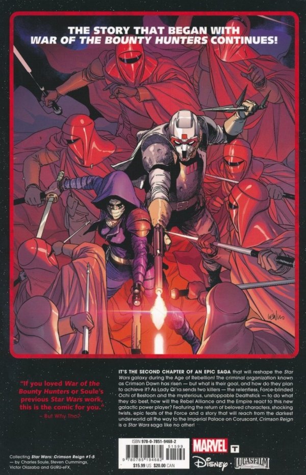 STAR WARS CRIMSON REIGN TP [9780785194682] **promocja TOMY**