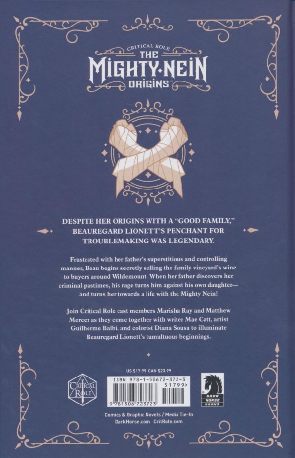 CRITICAL ROLE THE MIGHTY NEIN ORIGINS BEAUREGARD LIONETT HC [9781506723723]