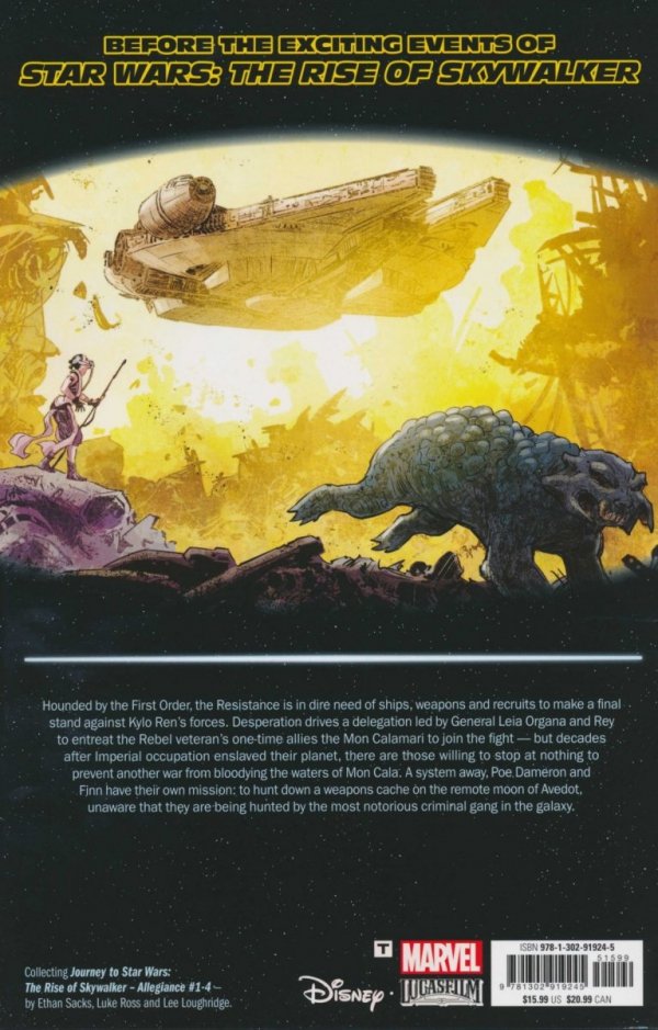STAR WARS ALLEGIANCE JOURNEY TO STAR WARS THE RISE OF SKYWALKER TP [STANDARD] [9781302919245]