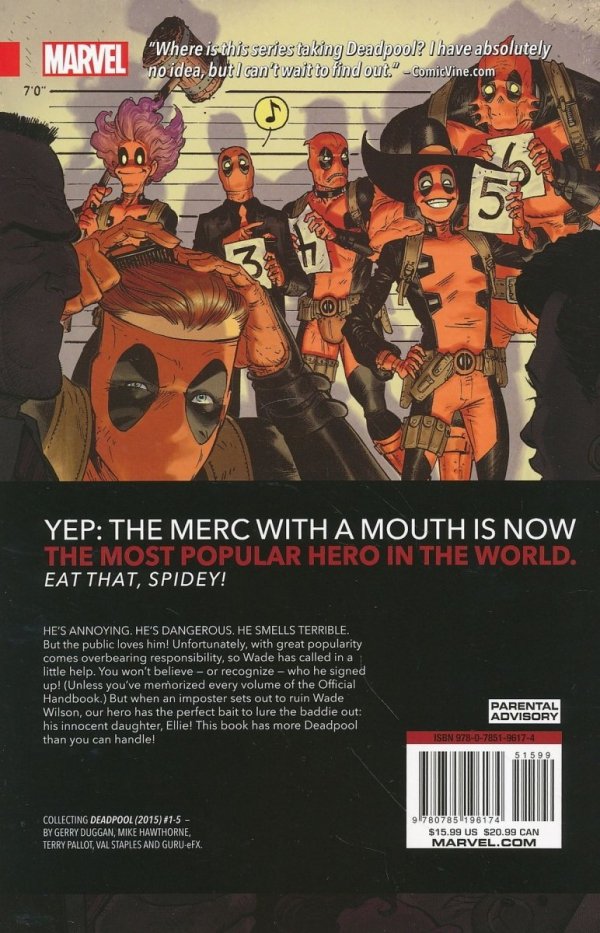 DEADPOOL WORLDS GREATEST VOL 01 MILLIONAIRE WITH A MOUTH TP [9780785196174] **OFERTA SPECJALNA**