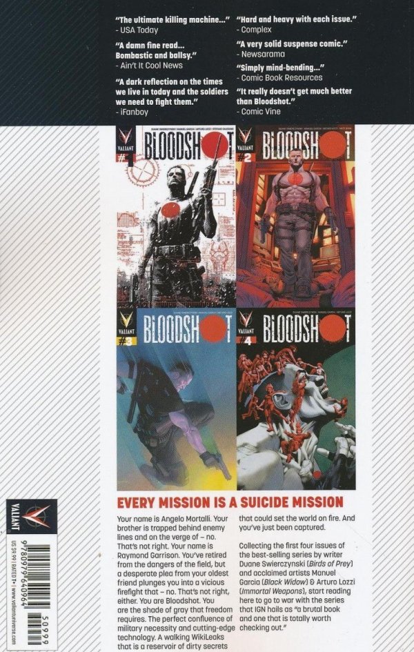 BLOODSHOT VOL 01 SETTING THE WORLD ON FIRE TP [9780979640964]