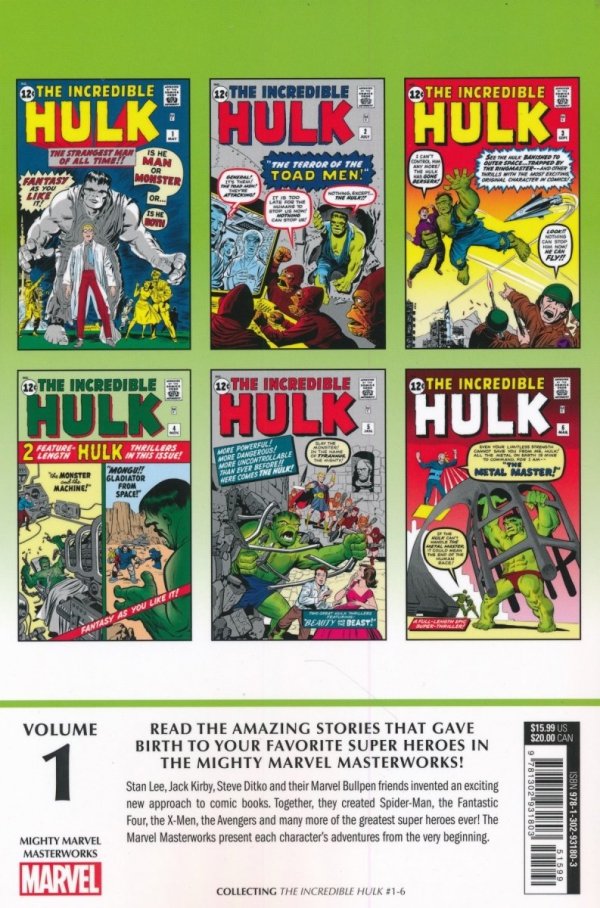 MIGHTY MARVEL MASTERWORKS THE INCREDIBLE HULK THE GREEN GOLIATH TP [STANDARD] [9781302931803]
