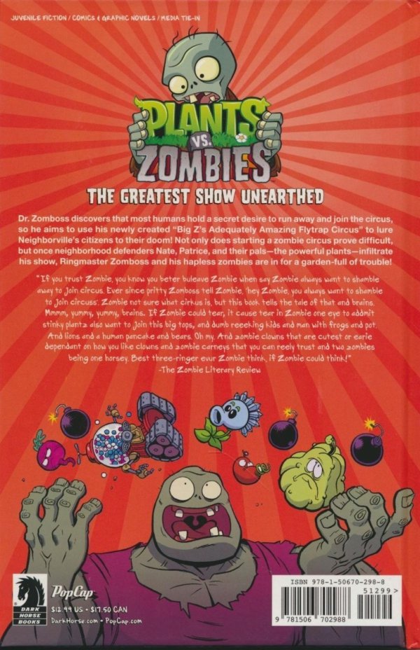 PLANTS VS ZOMBIES GREATEST SHOW UNEARTHED HC [9781506702988]