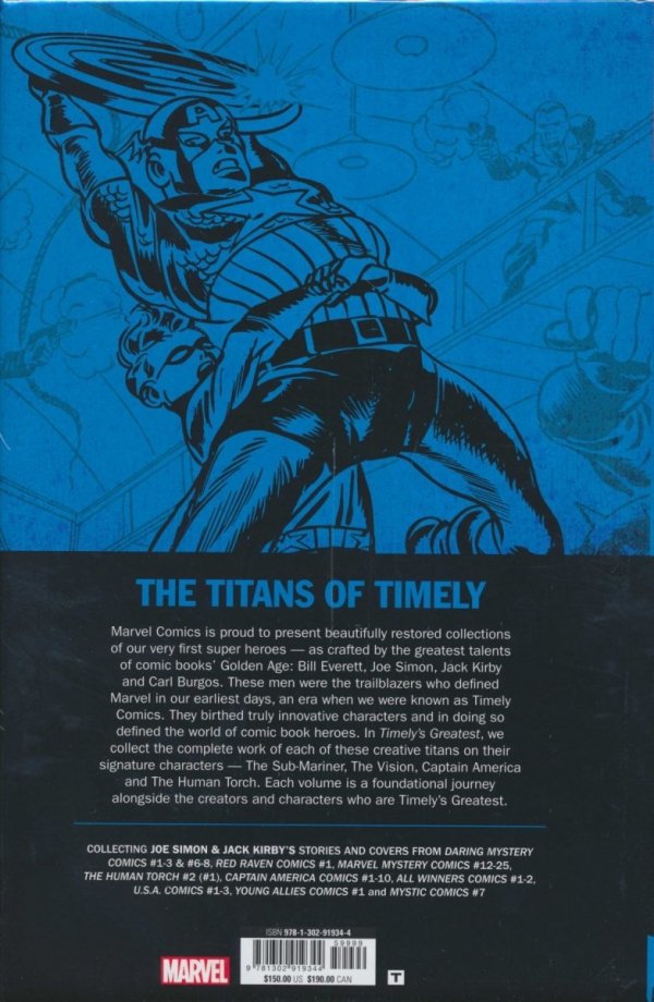 TIMELYS GREATEST THE GOLDEN AGE SIMON AND KIRBY OMNIBUS HC [STANDARD] [9781302919344] **OFERTA SPECJALNA**