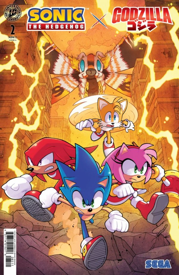 SONIC THE HEDGEHOG X GODZILLA #2 COVER A LAWRENCE [82771403548300211]