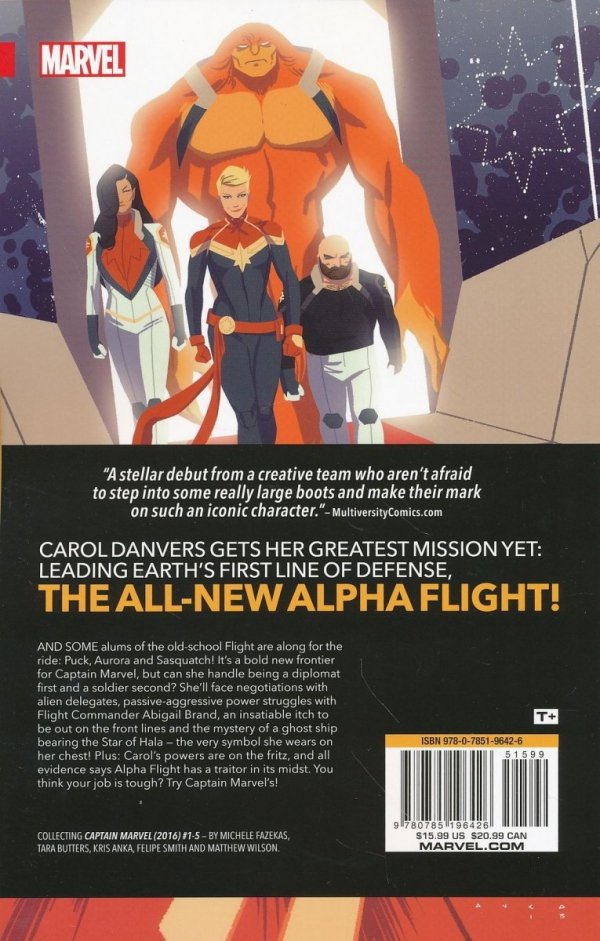 CAPTAIN MARVEL VOL 01 RISE OF ALPHA FLIGHT TP [9780785196426] **promocja TOMY**