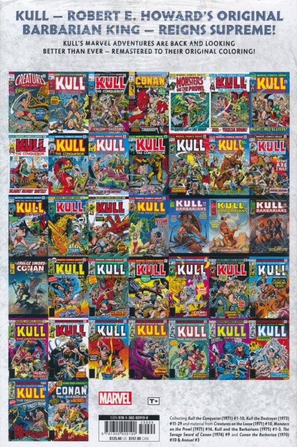 KULL THE DESTROYER THE ORIGINAL MARVEL YEARS OMNIBUS HC [STANDARD] [9781302929190] **OFERTA EKSPOZYCYJNA**